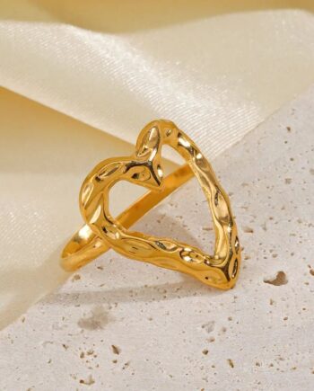 Open Heart Gold Ring 1